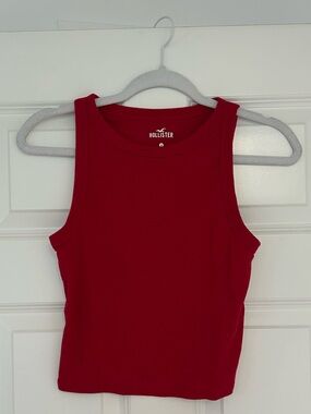 Hollister Red Ribbed Tank